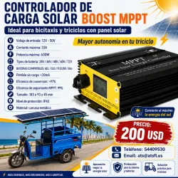 Controlador Solar BOOST MPPT — Más autonomía para tu triciclo 🚴‍♂️☀️ (Kinetica)