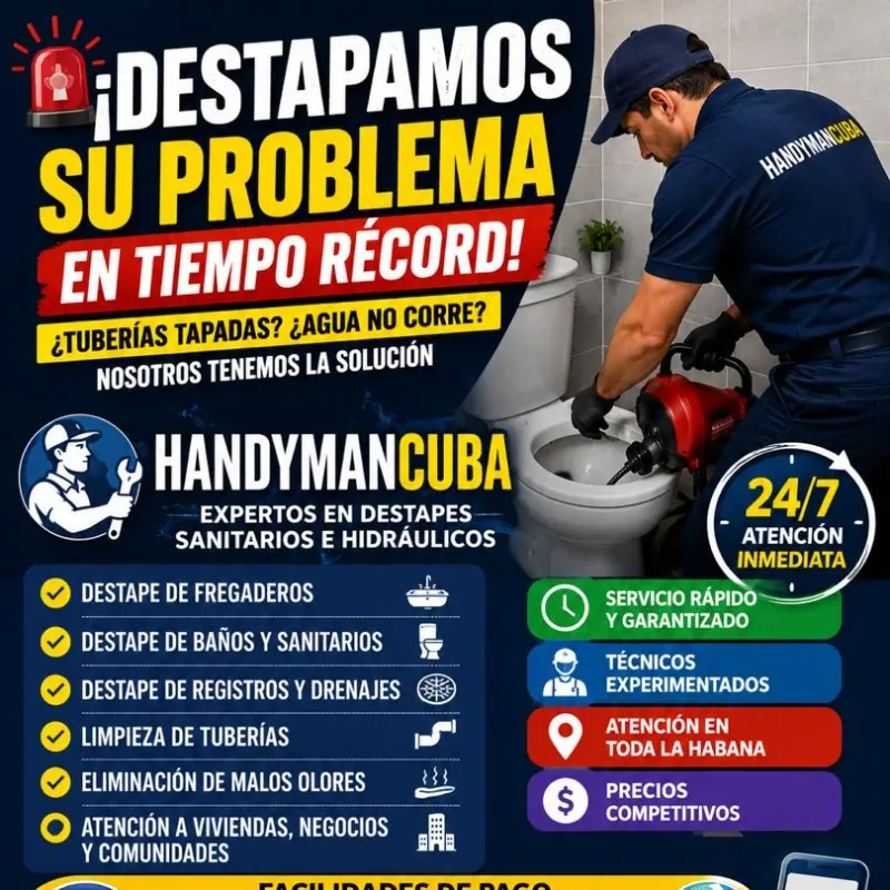 💧 Tuberías tapadas – Servicio urgente garantizado