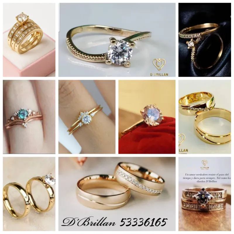 Dbrillan Joyería, Anillos de oro y compromiso de oro real, máxima calidad 