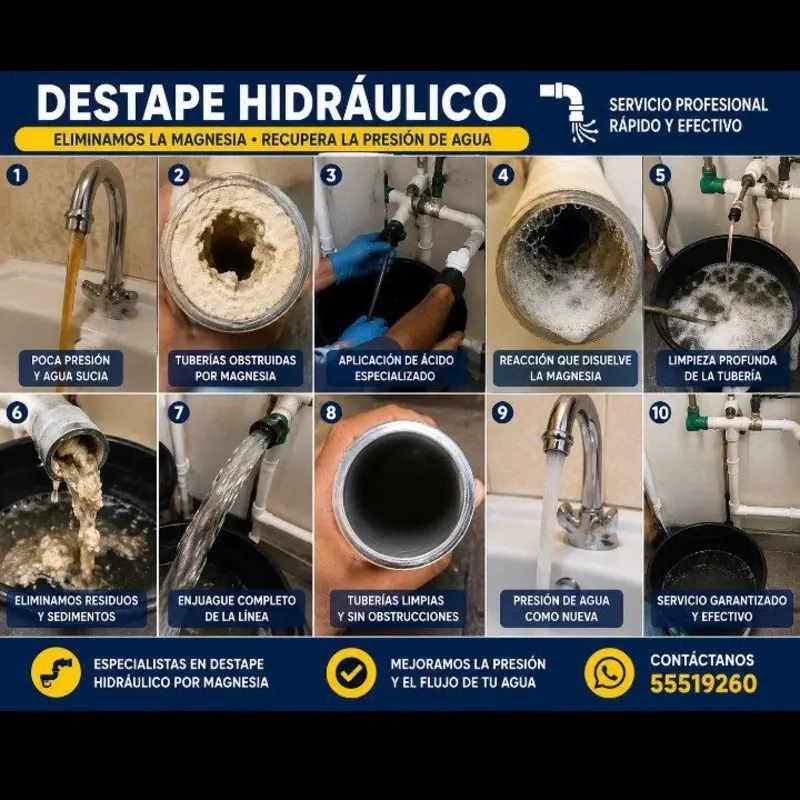 Plomería especializada en Destupición de Tuberías (kinetica)