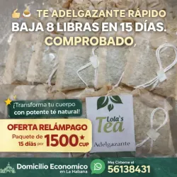 Té Adelgazante Rápido – Baja 8 lbs en 15 días – Playa