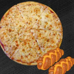 Combo pizza + rollitos 