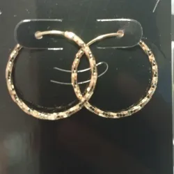 Argollas medianas con enchape de oro 18K