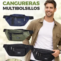 Cangurera de Hombre grande con 6 bolsillos