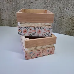 Caja empapelada con soga [pequeña]