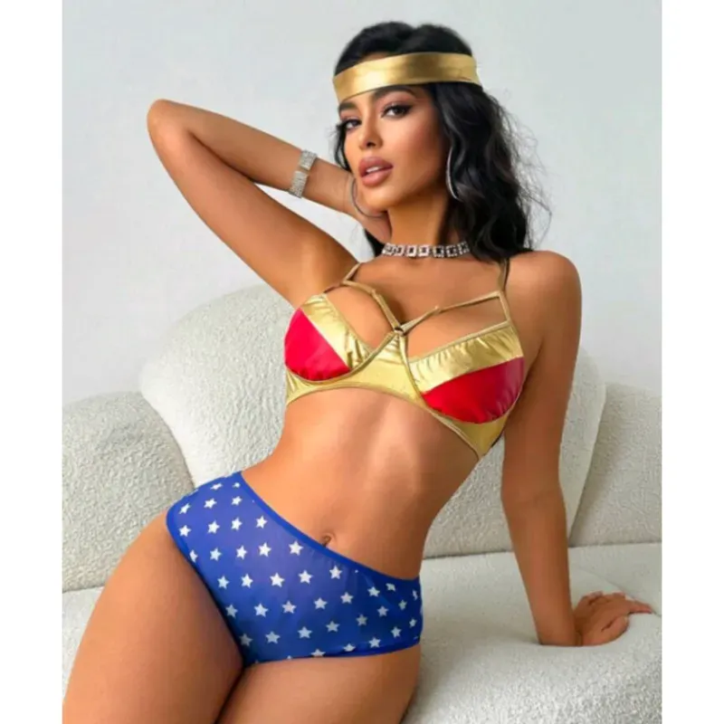 Conjunto de lencería mujer maravilla 