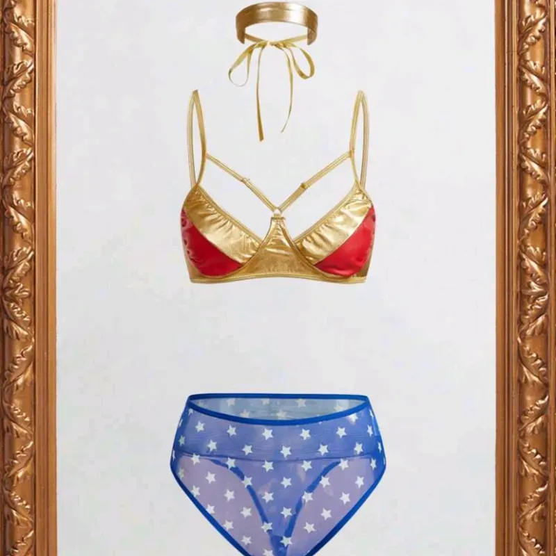 Conjunto de lencería mujer maravilla 