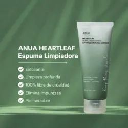 ANUA Heartleaf – Espuma Limpiadora 🌿🫧