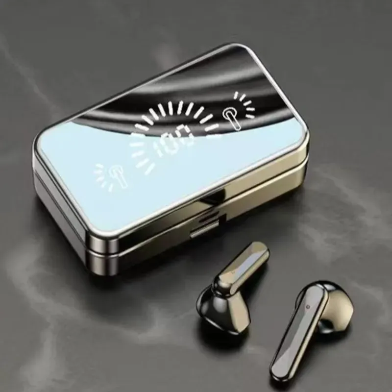🎧 Auriculares Bluetooth 5.3 Premium – Pantalla Espejo Digital + Caja Power Bank 1800 mAh ⚡