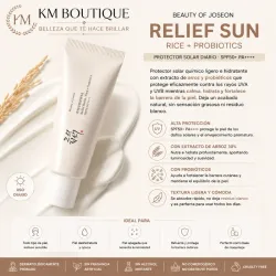 Beauty of Joseon Relief Sun – Protector Solar Hidratante SPF50+ para Piel Sensible