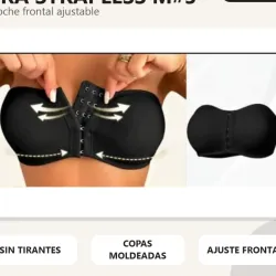 Bra M#3 strapless con broche frontal