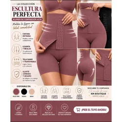 Cintura definida y glúteos realzados – Blumer de compresión alta con broches