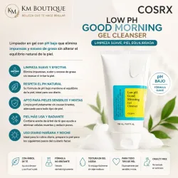 Limpiador Facial pH Bajo para Piel Sensible – COSRX Low pH Good Morning Gel Cleanser