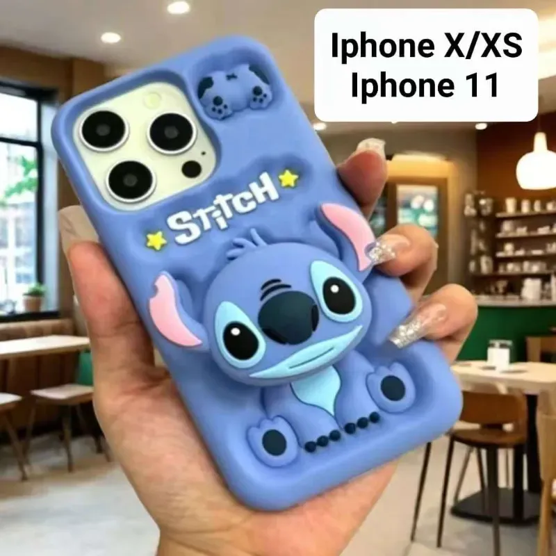 💙📱 Funda 3D Stitch – iPhone X/XS & iPhone 11 💙