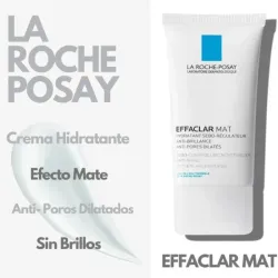 La Roche-Posay Effaclar Mat – Crema Hidratante Efecto Mate 💙✨