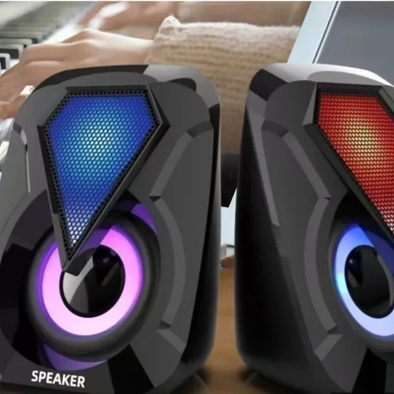🎵 Mini Parlantes RGB para Laptop y PC 🎵