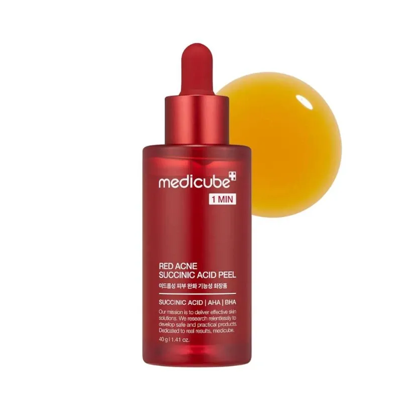 Acné, Puntos Negros y Poros – Medicube Red Acne Peel – Medicube Red Acne Succinic Acid Peel
