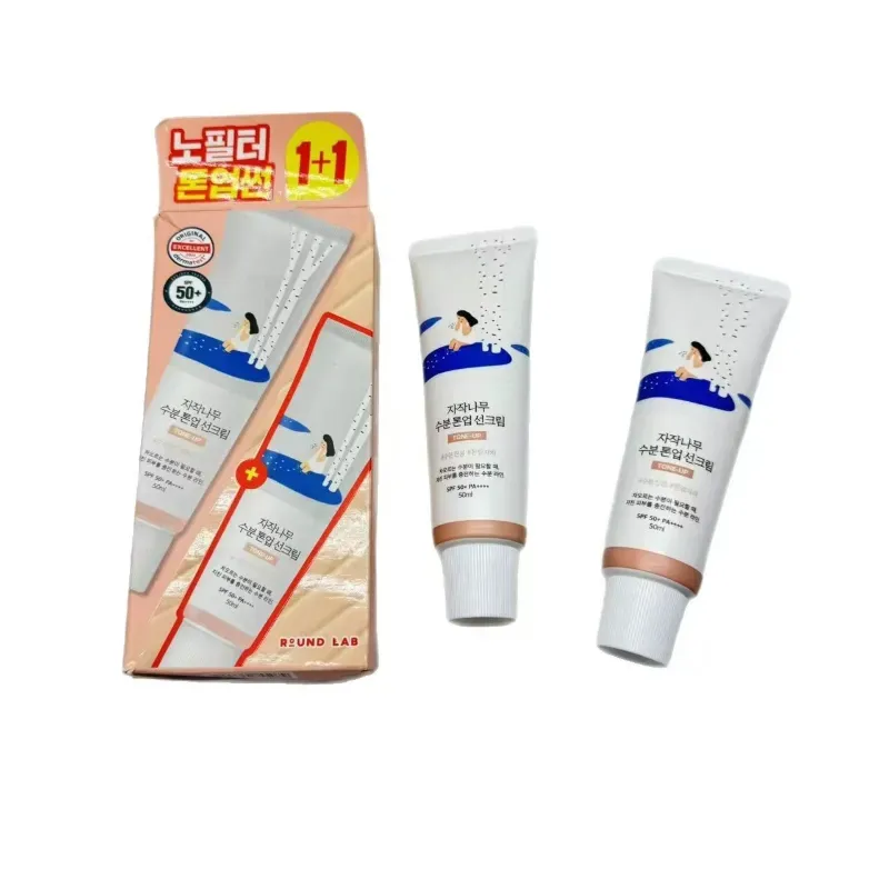 ☀️ Protector Solar Hidratante ROUND LAB 1+1 Pack (50ml x2) 💧