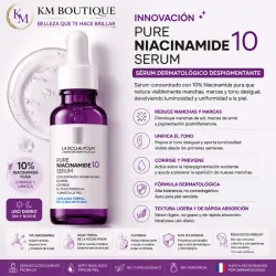 La Roche-Posay Pure Niacinamide 10 – Sérum Despigmentante para Manchas y Tono Desigual