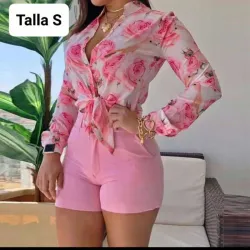 Conjunto floral “Rosa Chic” 🌸