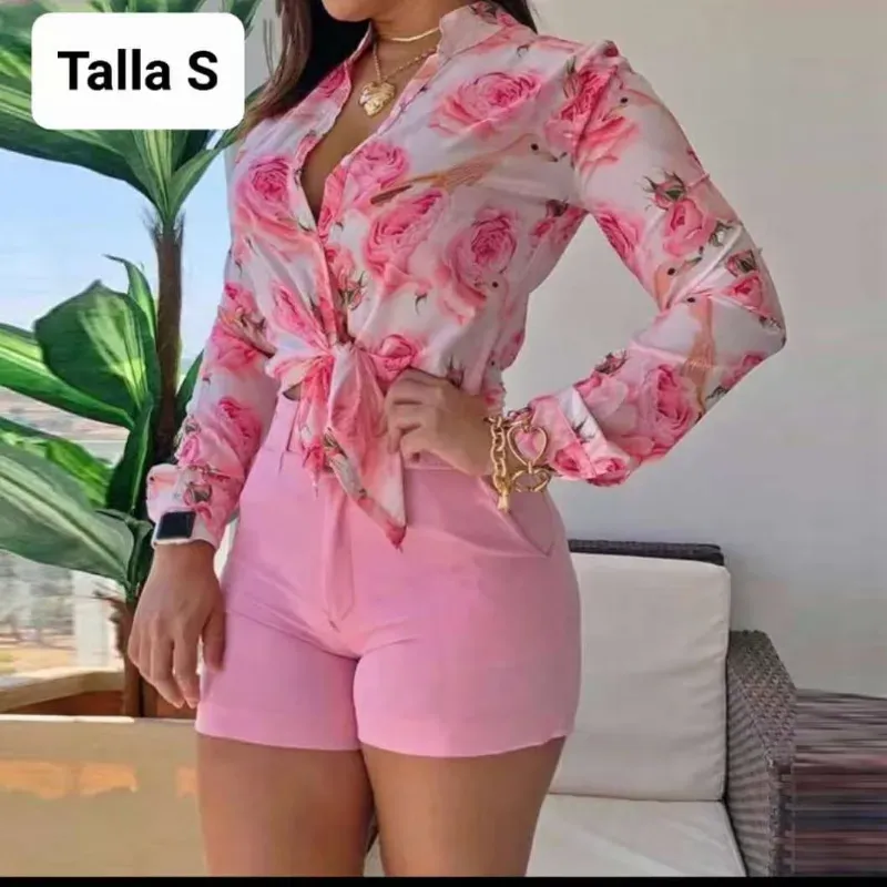Conjunto floral “Rosa Chic” 🌸