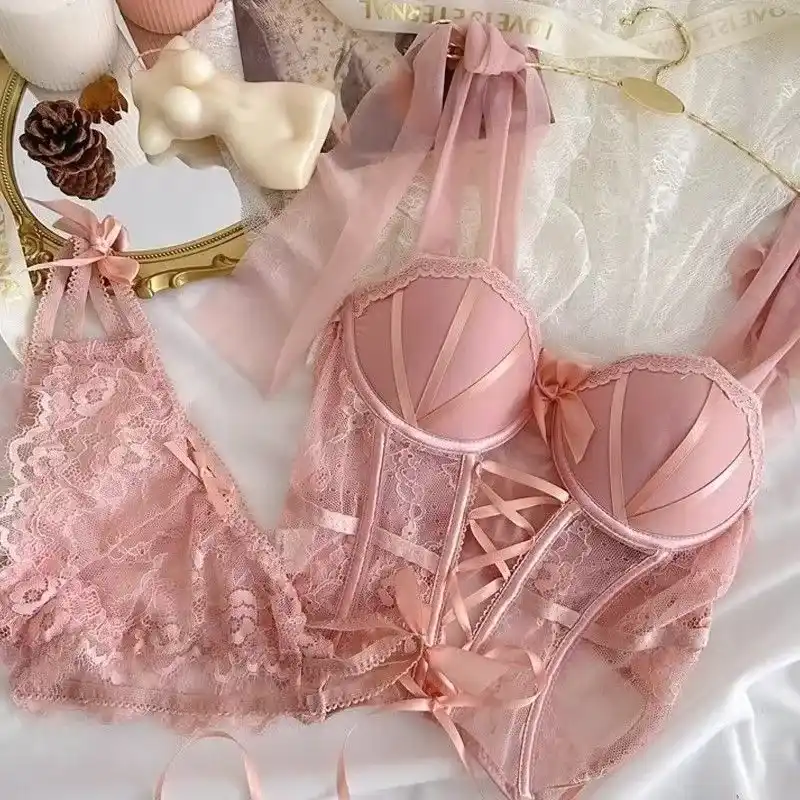 Set de lencería romántica en encaje