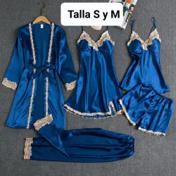 Set de Lencería Satinada 5 Piezas 