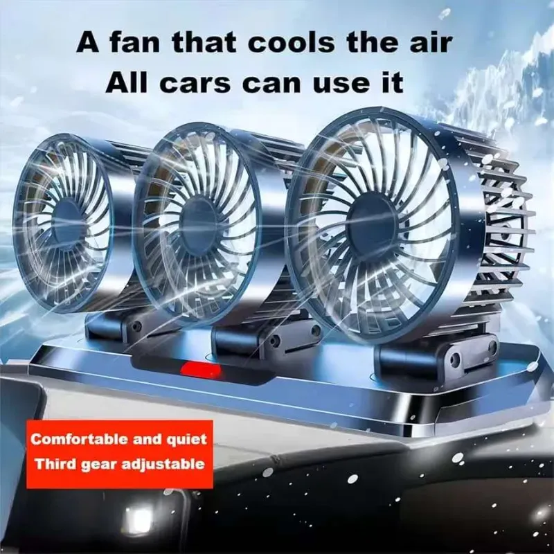 🚗❄️ Ventilador Doble para Auto – Enfriamiento Potente y Silencioso ❄️🚗