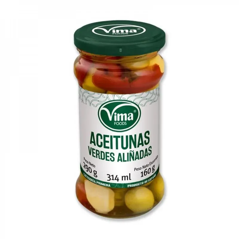 Aceitunas verdes aliñadas (Vima) 290g