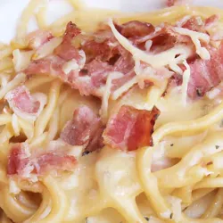 Spaghetti con Jamón y Queso 