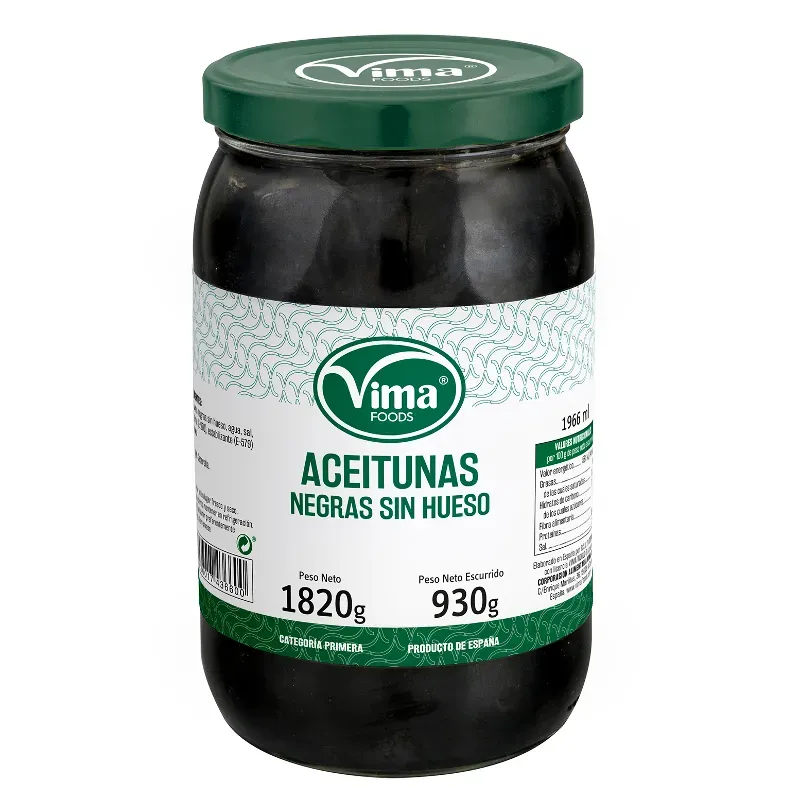 Aceitunas Negras Sin Hueso Vima (1820 g)