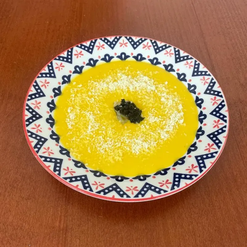 Crema de Calabaza y Quesos