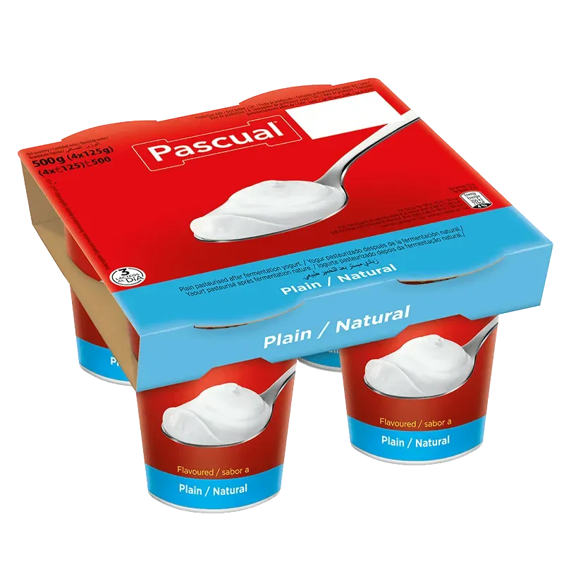 Yogurt Pascual Natural (4 u / 500 ml)