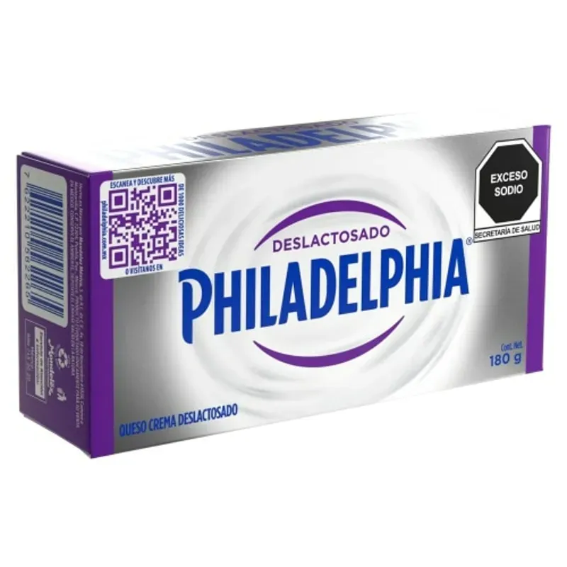Queso crema Philadelphia deslactosado (180g)