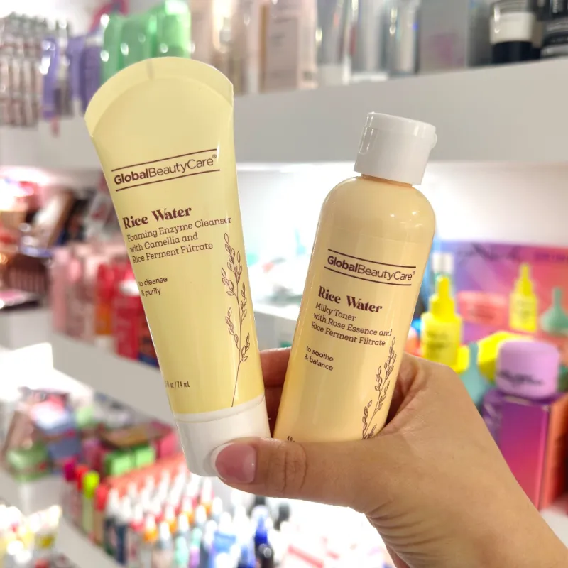 Rutina facial con agua de arroz Global Beauty Care