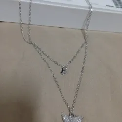 Mariposa Doble Plateada