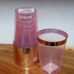 Juego de vasos rosados de silicona