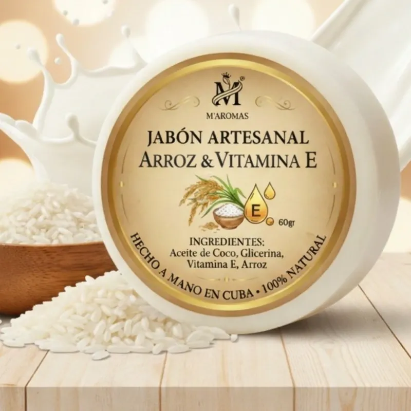 Jabón Facial de Arroz + Vitamina E