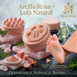 Jabón Masajeador Exfoliante de Arcilla Rosa 100g - 115g