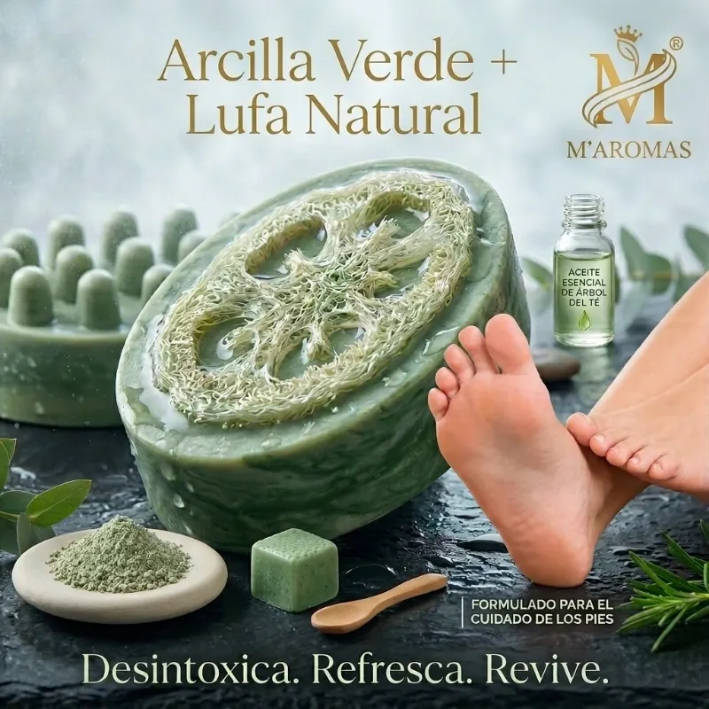Jabón Masajeador Exfoliante de Arcilla Verde 100g - 115g