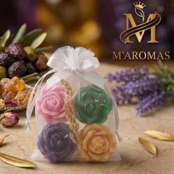 Set de 4 Jabones Decorativos de Rosas