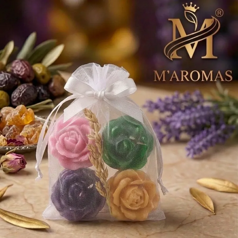 Set de 4 Jabones Decorativos de Rosas
