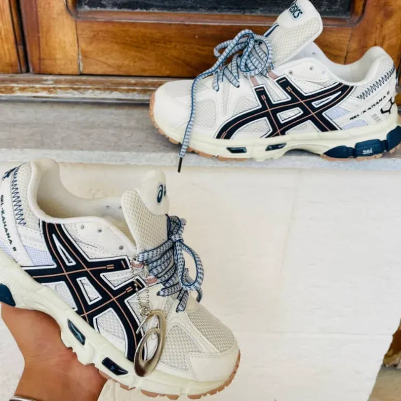 Asics Beige con cordones Azules(G5)