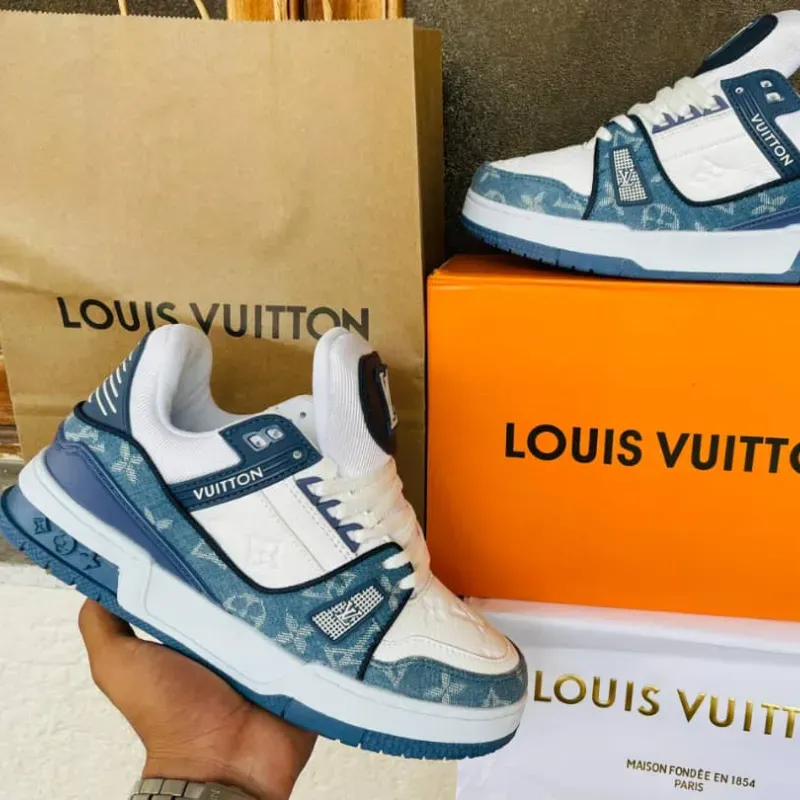 Louis Vuitton Trainer Blancos y Azules