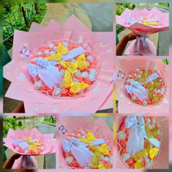 100 rosas pequeñas en foami ❤️