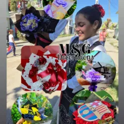 Ramos de rosas en satin