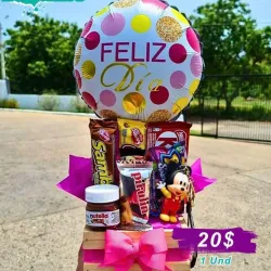 Ancheta simple con globo temático ❤️