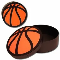 Caja en forma de balón de baloncesto 