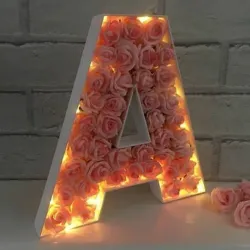 Letra de rosas con luces 
