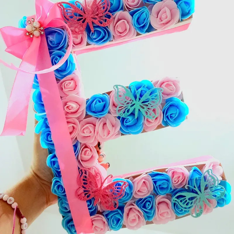 Letras de rosas en foami 💙💗